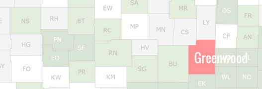Greenwood County Map