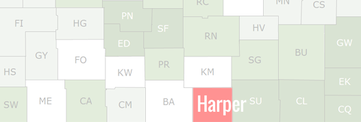 Harper County Map