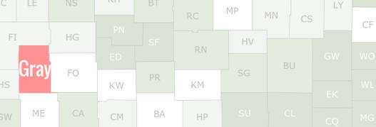 Gray County Map